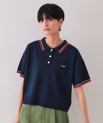 ロゴ刺繍ポロニット【洗濯機洗い可／抗ピル】（２００２４３９１５２）