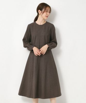 45R ツイードワンピース 45R（フォーティファイブアール）の「藍ミックスツイードワンピース