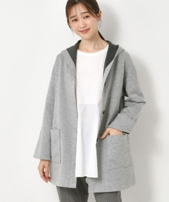 CORDIER (Women)/コルディア【M~4Lサイズ】ソニアソフトジャージフーディコーディガン(2002439473) グレー011 アウター【三越伊勢丹/公式】