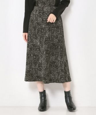 ＜CORDIER (Women)＞【Ｓ～４Ｌサイズ／セットアップ／洗える】セナプリントジャージセミフレアスカート（２００２４３９４９２）