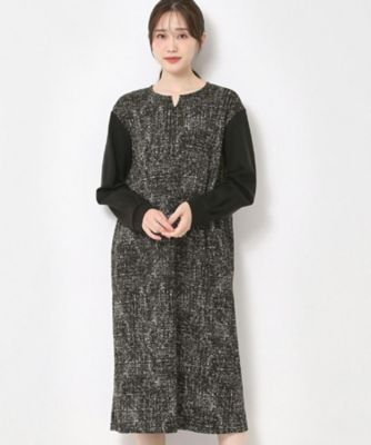 ＜CORDIER (Women)＞【Ｍ～４Ｌサイズ／洗える】セナプリントジャージワンピース（２００２４３９４９３）