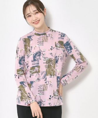 ＜CORDIER (Women)＞【Ｍ～４Ｌサイズ】ウォームアートプリントハイネックプルオーバージャージ（２００２４３９４９６）