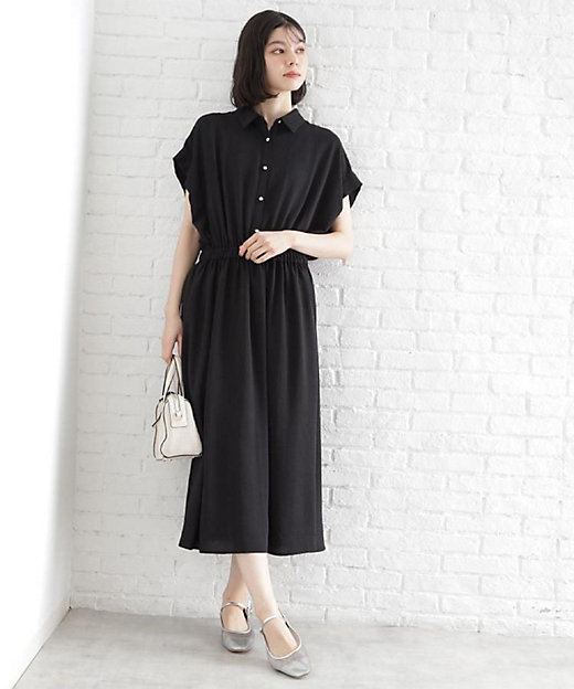 シャツワンピース【防シワ/接触冷感/UV/洗濯機OK シャツワンピース【防シワ/接触冷感/UV/洗濯機OK