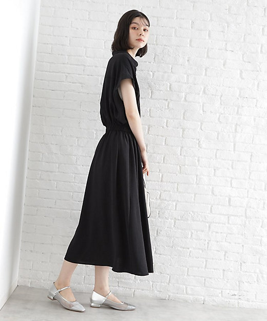 シャツワンピース【防シワ/接触冷感/UV/洗濯機OK シャツワンピース【防シワ/接触冷感/UV/洗濯機OK