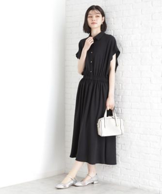 シャツワンピース【防シワ／接触冷感／UV／洗濯機OK