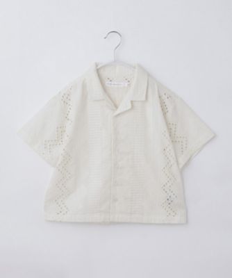 THE SHOP TK (Baby&Kids)/ザ ショップ ティーケー (キッズ） 【120-150】刺繍オープンカラーシャツSS(2002440227)