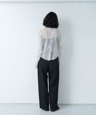 ｔｕｌｌｅ　ｌａｃｅ　ｒｉｂｂｏｎ　ｂｌｏｕｓｅ（２００２４４０２７０）