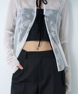 ｔｕｌｌｅ　ｌａｃｅ　ｒｉｂｂｏｎ　ｂｌｏｕｓｅ（２００２４４０２７０）