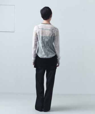 ｔｕｌｌｅ　ｌａｃｅ　ｒｉｂｂｏｎ　ｂｌｏｕｓｅ（２００２４４０２７０）
