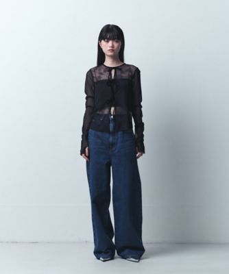 ｔｕｌｌｅ　ｌａｃｅ　ｒｉｂｂｏｎ　ｂｌｏｕｓｅ（２００２４４０２７０）