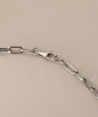 プラチナ中空プリムケーブルチェーンL ネックレス（55cm