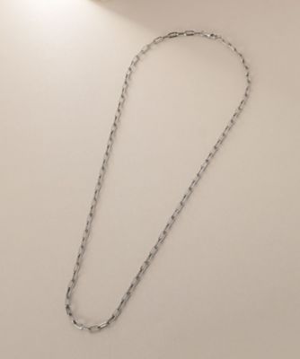 【日本製】プラチナチェーンネックレス☆高級ジュエリー☆長さ調節可能♡ プラチナ中空プリムケーブルチェーンL ネックレス（55cm