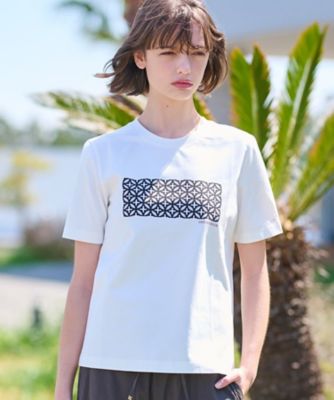 ＜DRESSTERIOR (Women)＞【接触冷感／ＵＶカット】バックブリーズテックオーバーラップサークルプリントＴシャツ（２００２４４０７０４）