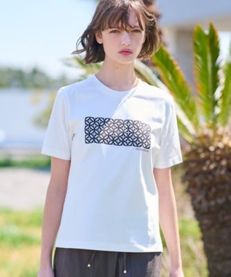 【接触冷感／ＵＶカット】バックブリーズテックオーバーラップサークルプリントＴシャツ（２００２４４０７０４）