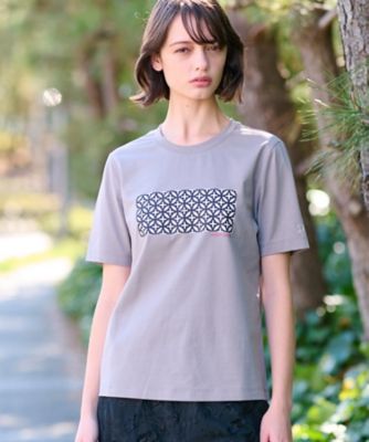 【接触冷感／ＵＶカット】バックブリーズテックオーバーラップサークルプリントＴシャツ（２００２４４０７０４）