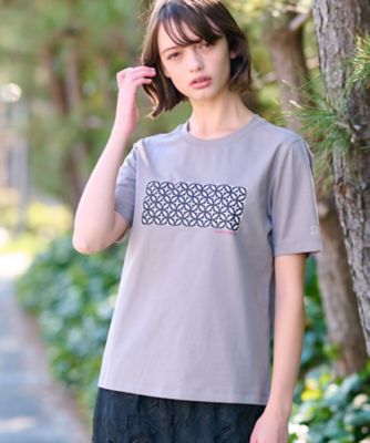 【接触冷感／ＵＶカット】バックブリーズテックオーバーラップサークルプリントＴシャツ（２００２４４０７０４）