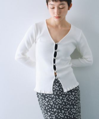 ＜CODE A (Women)＞ｍｅｔａｌ　ｂｕｔｔｏｎｓ　ｋｎｉｔ　ｃａｒｄｉｇａｎ（２００２４４３４１７）