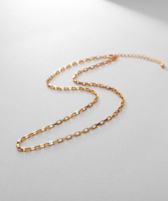 ＜COCOHNIK ONKITSCH (Women)＞シルバー　デザインチェーン　ボックスネックレスＳ（３８ｃｍ）　ＧＰ（２００２４４３４２０）