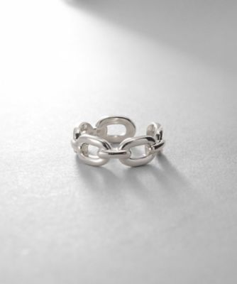 ＜COCOHNIK ONKITSCH (Women)＞シルバー　ケーブルチェーンモチーフイヤーカフ（２００２４４３５００）