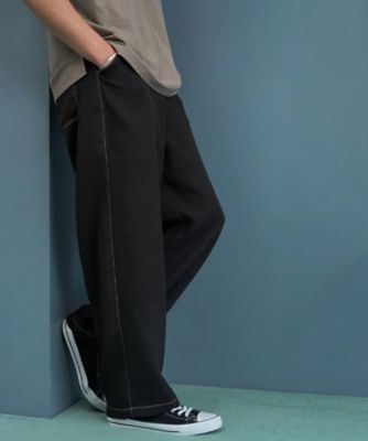 ＜THE SHOP TK (Men)＞ブッチャー配色ワイドパンツ（２００２４４７４８２）