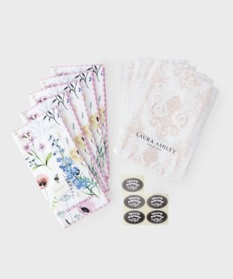【ＷＥＢ限定／お配りギフトにおすすめ！／ラッピング資材付き】アルフォードメドウ　プリントタオルハンカチ　５枚セット（２００２４６０７７７）
