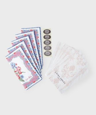 LAURA ASHLEY/ローラ アシュレイ 【WEB限定/お配りギフトにおすすめ!/ラッピング資材付き】ウェストウェルバンチ柄 プリントタオルハンカチ 5枚セット(2002460778