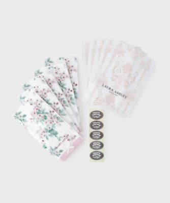 LAURA ASHLEY/ローラ アシュレイ 【WEB限定/お配りギフトにおすすめ!/ラッピング資材付き】アップルブロッサム柄 タオルハンカチ 5枚セット(2002460779)