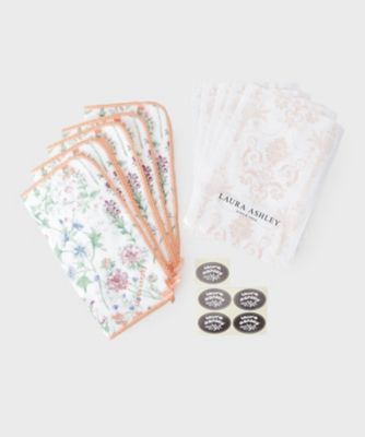 LAURA ASHLEY/ローラ アシュレイ 【WEB限定/お配りギフトにおすすめ!/ラッピング資材付き】ミックスフラワー柄 タオルハンカチ 5枚セット(2002460780)