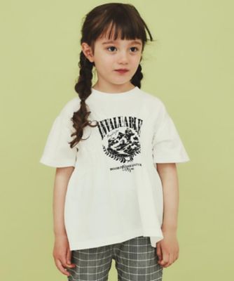 ＜THE SHOP TK (Baby&Kids)＞【１１０－１５０】シャーリングロゴＴシャツ／ママとおそろい・洗濯機ＯＫ（２００２４６０８０７）