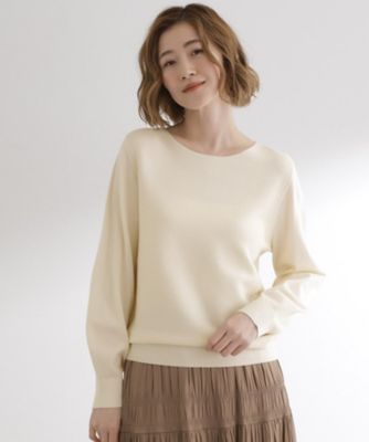 ＜GROVE (Women)＞【最終お値下げ！】ガーターボートネックプルオーバー【洗える／毛玉軽減】（２００２４６１１８７）