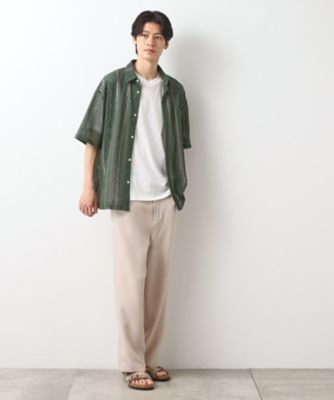クラフトレースアンサンブルシャツ【半袖Ｔシャツセットアイテム／オーバーサイズ／洗濯機ＯＫ】（２００２４６１４８５）