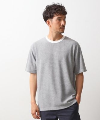＜THE SHOP TK (Men)＞カットジャカード半袖Ｔシャツ（２００２４６１４８７）
