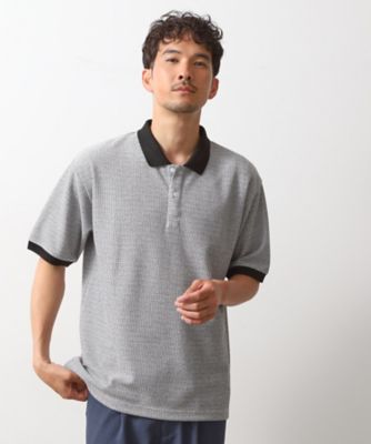 ＜THE SHOP TK (Men)＞ジャカードポロシャツ（２００２４６１６０４）