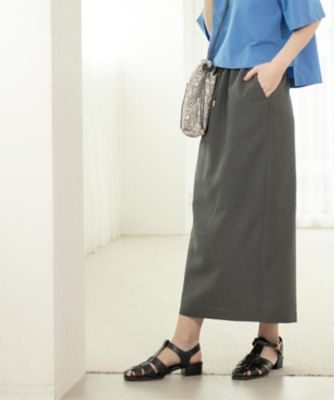 【SALE】OPAQUE.CLIP (Women)/オペークドットクリップ リネンライクイージースカート【洗濯機洗い可/吸水速乾/接触冷感】(2002461612) ベージュ054 ロングスカート【三越伊勢丹/公式】