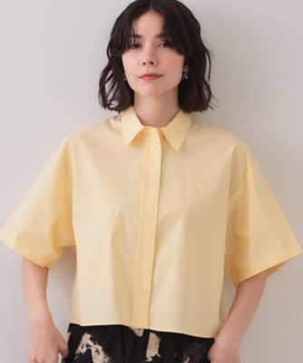 【SALE】OPAQUE.CLIP (Women)/オペークドットクリップ クロップドハーフスリーブシャツ(2002461617) イエロー031 トップス【三越伊勢丹/公式】