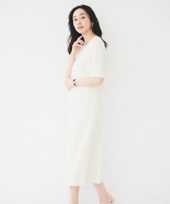 【きれいめ／上品／夏ワンピ】アシメネックワンピース（２００２４６１６５５）