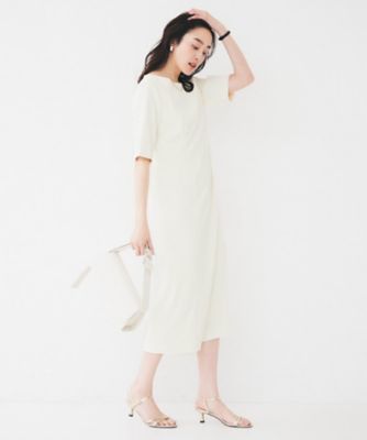 【きれいめ／上品／夏ワンピ】アシメネックワンピース（２００２４６１６５５）