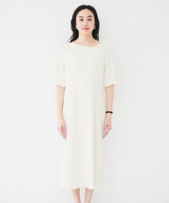 【きれいめ／上品／夏ワンピ】アシメネックワンピース（２００２４６１６５５）