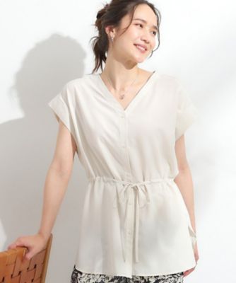 ＜SHOO LA RUE (Women)＞【Ｓ－ＬＬ】シルエットが変えられる　サファリシャツ（２００２４６２２７６）