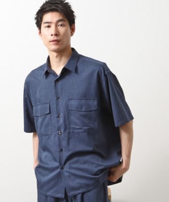 【Ｂｅｇｉｎ７月号掲載】クールファイバーダブルフラップ半袖シャツ　接触冷感／吸水速乾／ＵＶケア／軽量／セットアップ可（２００２４６２３４９）