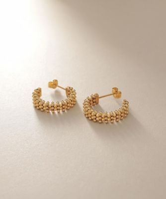 COCOSHNIK (Women)/ココシュニック Ｋ１８ハニーカットボールフープ　スタッドピアス（２００２４６２８７７）