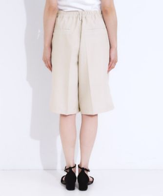 Admiral サイドプリーツハーフパンツ ベージュ・グレー　レディースＬサイズ Admiral サイドプリーツハーフパンツ ベージュ・グレー