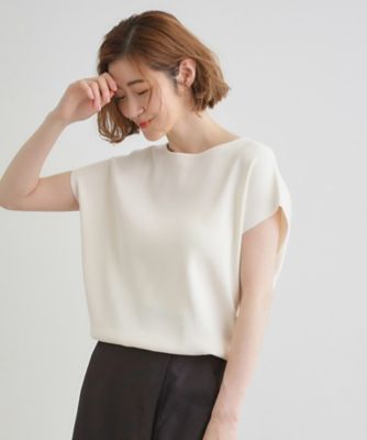 【未使用】J.PRESS レーヨンエリートストレッチ フレンチスリーブニット L セール】【洗える】レーヨンエリートストレッチ フレンチ