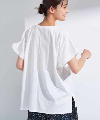 【洗える／汗ジミ防止】バイカラー＆アシメヘム　Ｔシャツ（２００２４６３０９７）