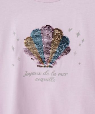 【１００－１５０ｃｍ／ひんやり】スパンコールモチーフＴシャツ（２００２４６３１０８）