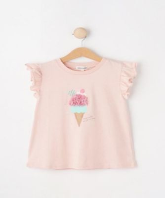 【１００－１５０ｃｍ／ひんやり】花びらモチーフＴシャツ（２００２４６３１０９）