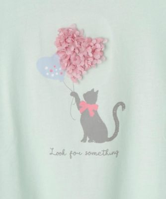【１００－１５０ｃｍ／ひんやり】花びらモチーフＴシャツ（２００２４６３１０９）