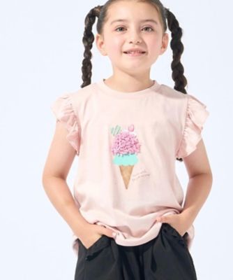 SHOO･LA･RUE (Baby&Kids)/シューラルー 【１００－１５０ｃｍ／ひんやり】花びらモチーフＴシャツ（２００２４６３１０９）
