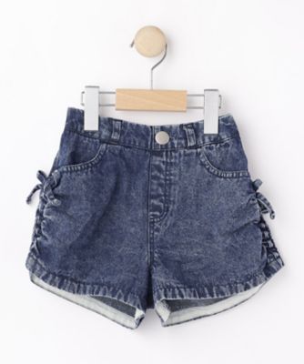 【１００－１５０ｃｍ】ケミカルデニムシャーリングショートパンツ（２００２４６３１１４）