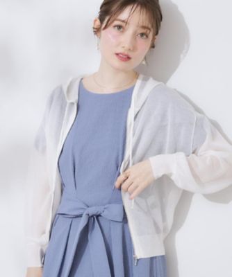 COUTURE BROOCH (Women)/クチュールブローチ 【上品な透け感・大人カジュアル】LEVITAジップアップフーディー(2002463226)